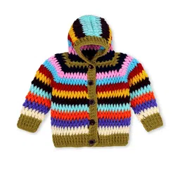 Shinu Fab Kids Striped Woollen Sweater Vest-picture-23