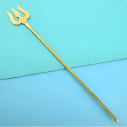 MEMOIR Yellow Brass Gold Plated Lord Shiva Mahadev's Miniature Religious Idol Showpiece-image-21