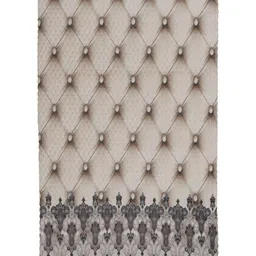 Fashion Throw Cream-Coloured & Grey Velvet 4 Piece Sofa Cover image 5