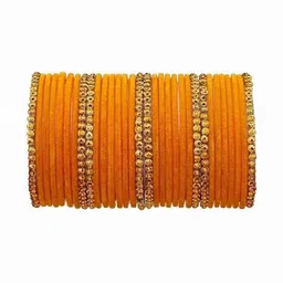 zsp Yellow Glass Artificial Stones Bangle-picture-25