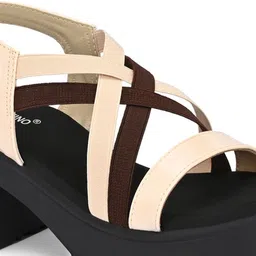 Valentino Colourblocked Leather Block Sandals image 5