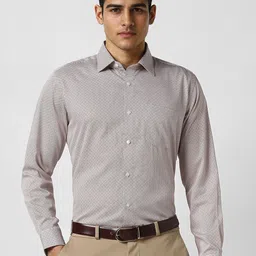 Van Heusen Men Regular Fit Spread Collar Geometric Printed Cotton Formal Shirt-picture-44