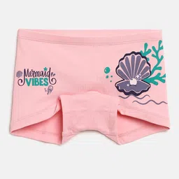 mackly Girls Pack Of 3 Printed Cotton Mid-Rise Boxer-Style Briefs image 3