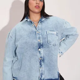 FREAKINS Women Washed Denim Jacket-picture-12
