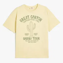 Koton Boys Typography Printed Round Neck Cotton T-shirt-picture-30