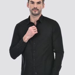 Numero Uno Men Spread Collar Solid Cotton Slim Fit Casual Shirt-picture-41