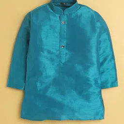 Sangria Boys Mandarin Collar Straight Kurta Dhyoti Pants With Jacket image 3