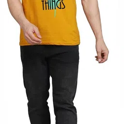 WOOSTRO Pack Of 2 Printed Gym Vests RS26 (ENJOY MUSTARD)(MORE BLACK) image 2