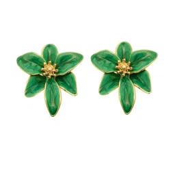Beenth & Doneth Fancy Green Flower Earrings image 2