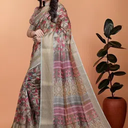 tammu designer Zari Silk Blend Handloom Patola Saree image 3