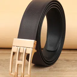 WINSOME DEAL Men Push Pin Closure Textured Formal Belt-picture-31