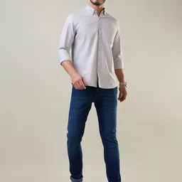 TIM PARIS Men Original Tapered Fit Mid-Rise Light Fade Stretchable Jeans image 4