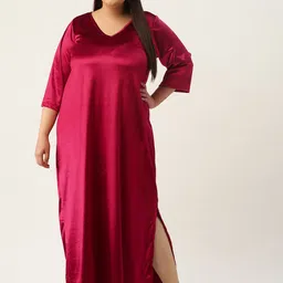 theRebelinme Plus Size Velvet Maxi Dress image 1