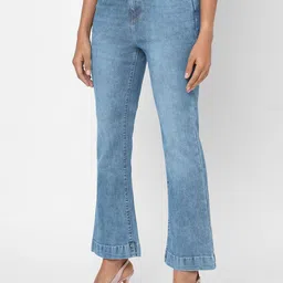 Kraus Jeans Women Flared High-Rise Light Fade Jeans image 2