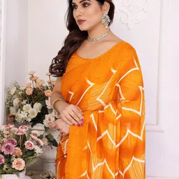 Ambuja International Chevron Printed Saree image 5