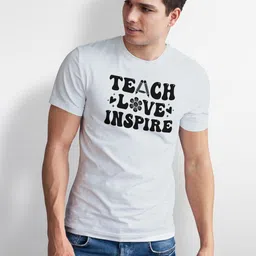 Seekbuylove Men Bio Finish Typography Printed Pure Cotton T-shirt image 3