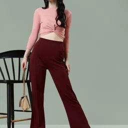 SZN Women Pack Of 2 Smart Relaxed High-Rise Trousers image 4