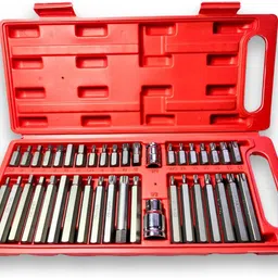 ziodic 40pc Torx set Star Spline set Hex Allen Key Socket Bit Set 3/8 & 1/2 Drive Alan Socket Set image 1