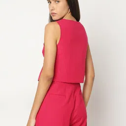 vero moda Solid Women Waistcoat image 2