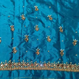 sample Unstitched Silk Blend Blouse Material Embellished-picture-10