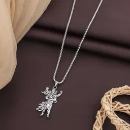 eivaa Mahadev Locket with Chain Silver Metal Locket image 2