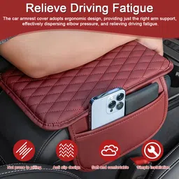 sthira Car Center Console Armrest Pad Car Armrest Pad Cushion image 4
