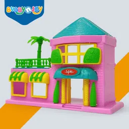 buddynjoy Funny Doll House DIY Playset with Mini Furniture, Lights & Rooms For Kids-picture-42
