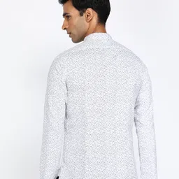 peter england Men Printed Cotton Blend Straight Kurta image 4