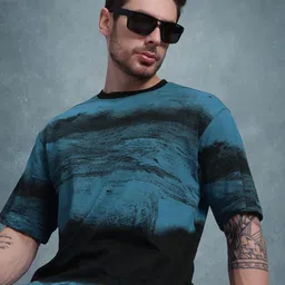 The Roadster Life Co. Dyed Drop-Shoulder Sleeves Pure Cotton Relaxed T-shirt-picture-18