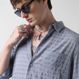 VASTRADO Men Classic Slim Fit Opaque Striped Casual Shirt-picture-22