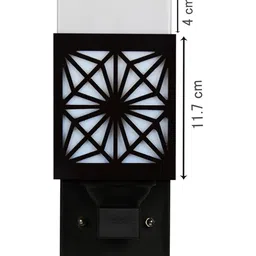 Gojeeva Brown Wood Square Wall Lamps image 3