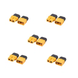 Amass XT60 Male-Female Connector Pro-Grade XT60 Connector for DIY Electronics, Pack Of 5 Pairs - RS6870 Amass XT60 Male-Female Connector Pro-Grade XT60 Connector for DIY Electronics, Pack Of 5 Pairs - RS6870 image 1