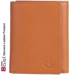 Kara Tan Casual Leather Tri-Fold Wallet for Men-image-60