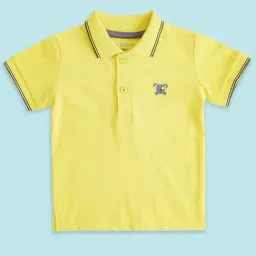 Pantaloons Baby Yellow Cotton Regular Fit Polo T-Shirt-image-46