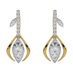 Emori 14k Yellow Gold & Diamond Glittering Gemstone Drop Earrings-picture-33