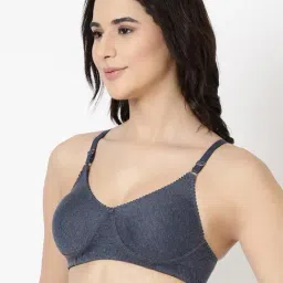 BLOSSOM Navy Textured Full Coverage Everyday Bra image 3