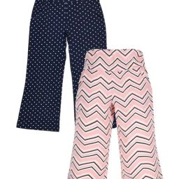 Plum Tree Kids Navy & Pink Cotton Printed Palazzo (Pack of 2)-picture-43