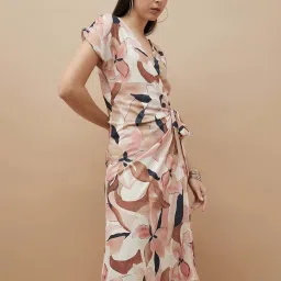 Code by Lifestyle Orange Printed A-Line Dress image 5