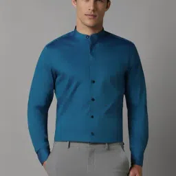 Louis Philippe Blue Cotton Slim Fit Shirt-picture-30