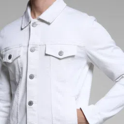 Jack & Jones White Cotton Regular Fit Jacket image 5