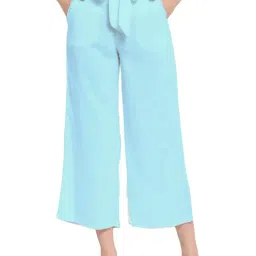 PATRORNA Light Blue Regular Fit Mid Rise Trousers-picture-20