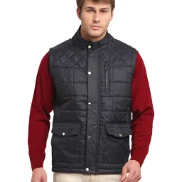 Cantabil Navy Sleeveless Jacket-picture-10