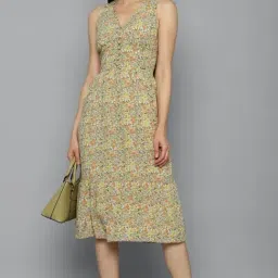Allen Solly Multicolor Floral Print Dress-image-86