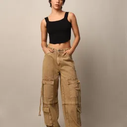 Only Black Regular Fit Crop Top image 5