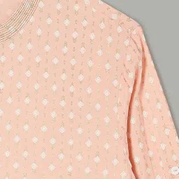 Melange by Lifestyle Boys Peach Printed Full Sleeves image 5