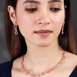 Peora Rose Gold Dangler Sets for Women image 2