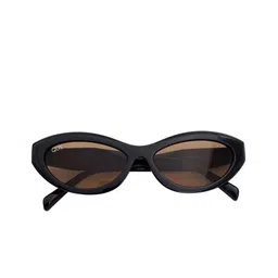 QUE UNIVERSE Women Brown Lens & Black Wayfarer Sunglasses with image 2