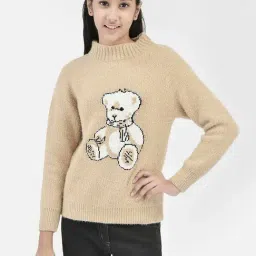 Crimsoune Club Kids Beige Printed Full Sleeves Sweater-picture-32