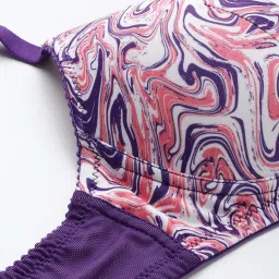 Leading Lady Purple & White Printed Bra image 5
