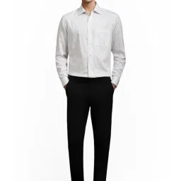 Louis Philippe White Cotton Regular Fit Printed Shirt image 5